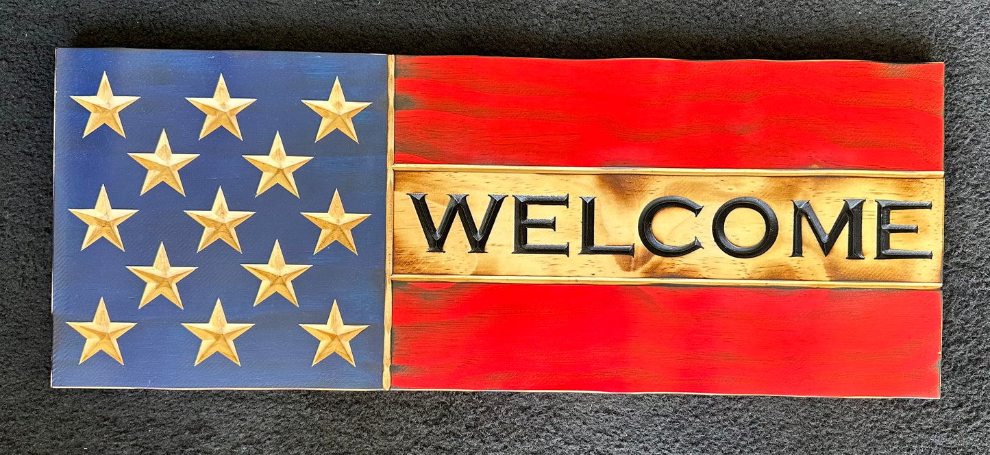 US Flag Sign